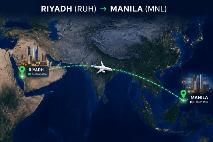 Riyadh to Manila