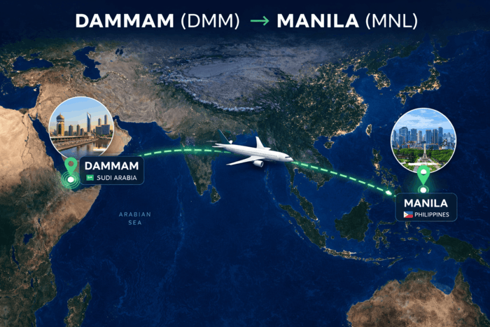 Dammam to Manila