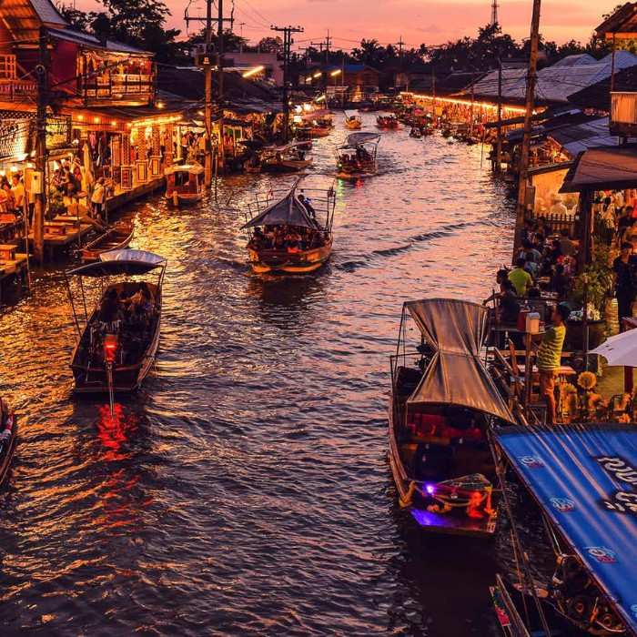 Floating Market & Elephant Ride