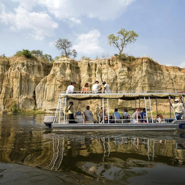 Chimpanzees & Kazinga Channel